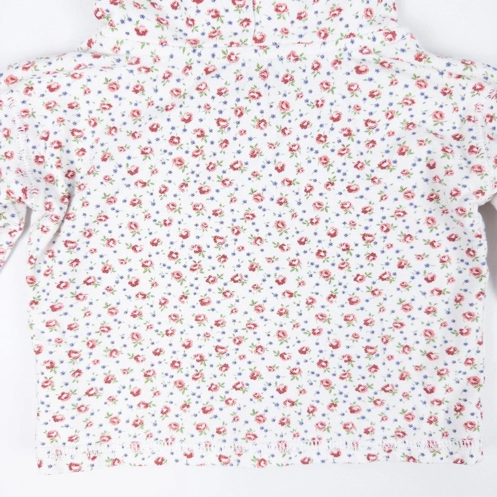 Ralph Lauren Baby‎ 6m Cotton Floral Print Long Sleeve Shirt Pullover Logo